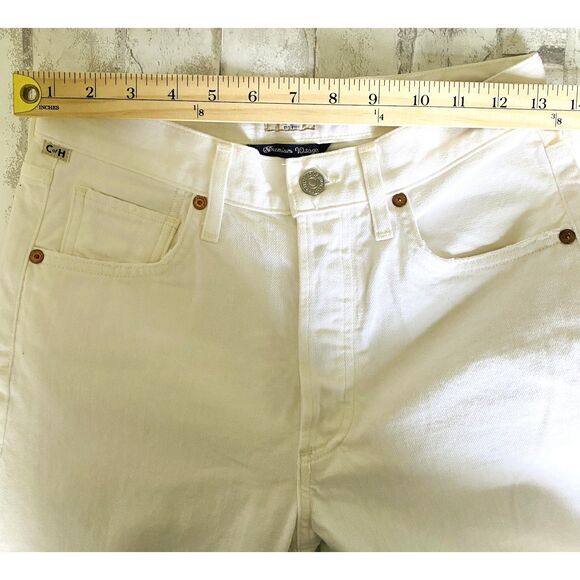 Citizens Of Humanity Liya High Rise Classic Fit Distressed White Denim Jeans 24 - Picture 6 of 13
